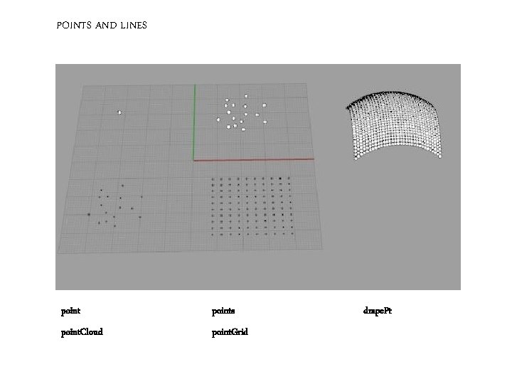 POINTS AND LINES points point. Cloud point. Grid drape. Pt 