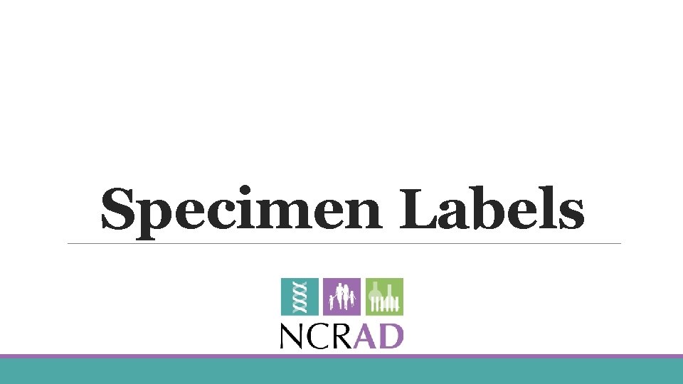 Specimen Labels 