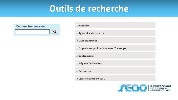 Outils de recherche 