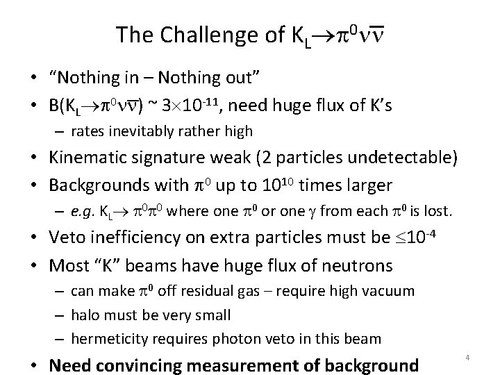 _ The Challenge of KL 0 • “Nothing in – Nothing out” _ 0