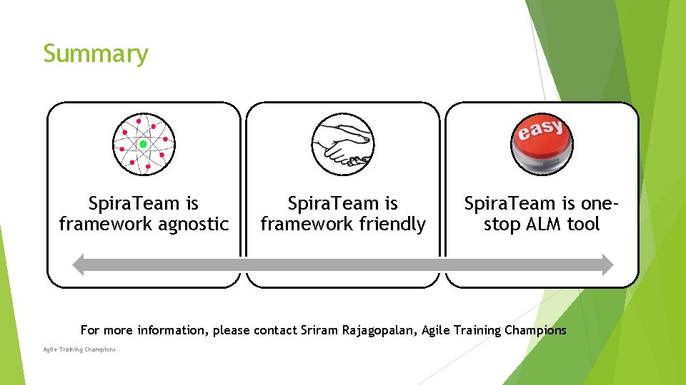 Summary Spira. Team is framework agnostic Spira. Team is framework friendly Spira. Team is