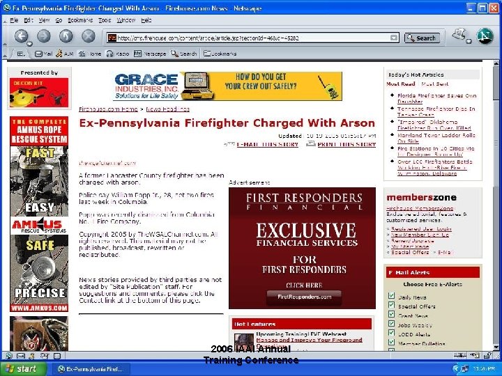 2006 IAAI Annual Training Conference 