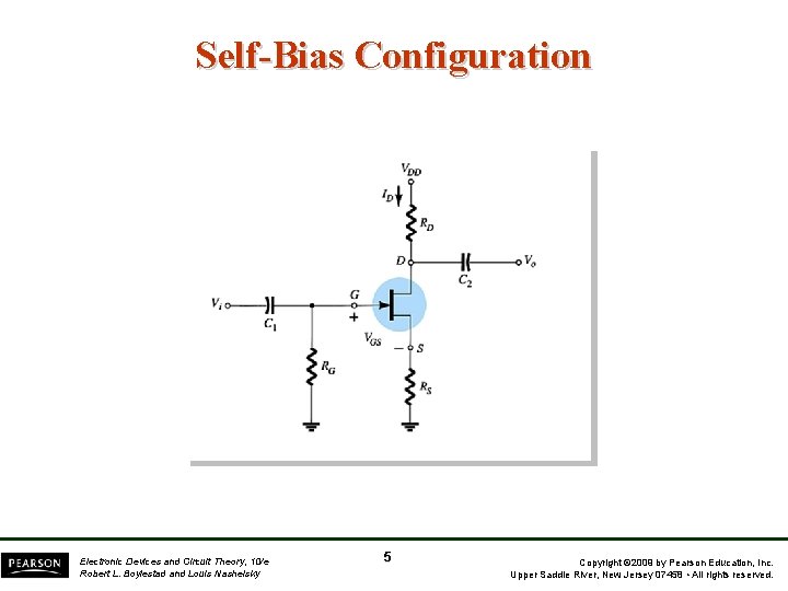 Self-Bias Configuration Electronic Devices and Circuit Theory, 10/e Robert L. Boylestad and Louis Nashelsky