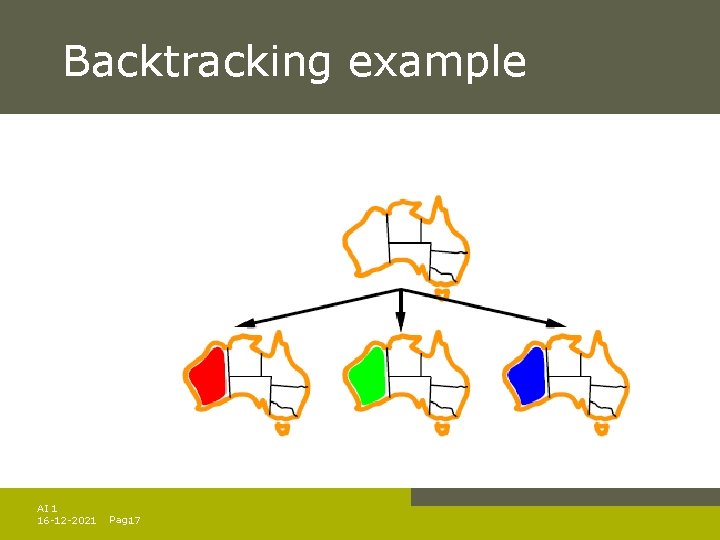 Backtracking example AI 1 16 -12 -2021 Pag. 17 Backtracking example AI 1 16 -12 -2021 Pag. 17