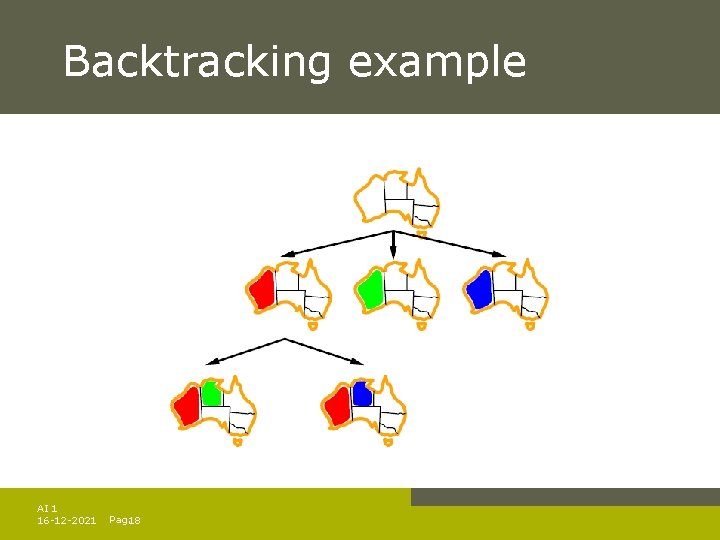 Backtracking example AI 1 16 -12 -2021 Pag. 18 Backtracking example AI 1 16 -12 -2021 Pag. 18