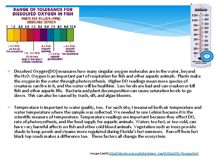  Dissolved Oxygen(DO) measures how many singular oxygen molecules are in the water, beyond