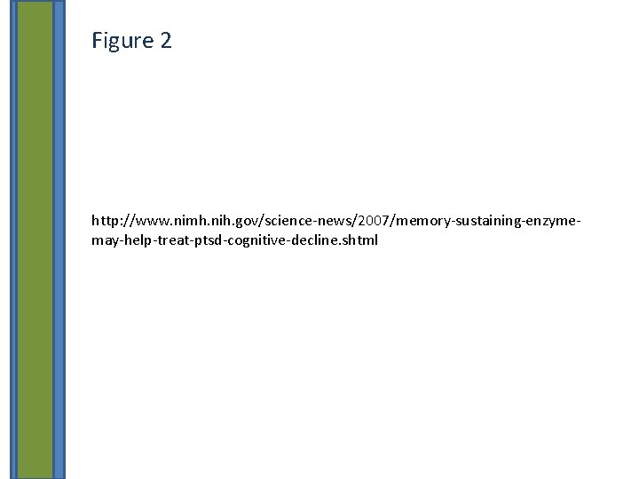 Figure 2 http: //www. nimh. nih. gov/science-news/2007/memory-sustaining-enzymemay-help-treat-ptsd-cognitive-decline. shtml 