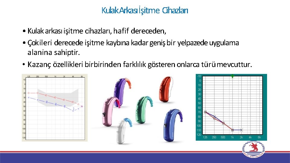 Kulak. Arkasıİşitme Cihazları • Kulak arkası işitme cihazları, hafif dereceden, • Çok ileri derecede