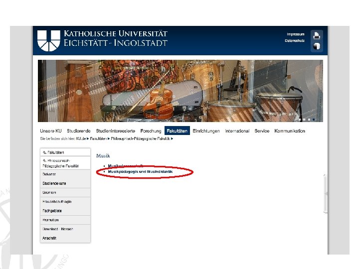 Univ. -Prof. Dr. Daniel Mark Eberhard Professur für Musikpädagogik und Musikdidaktik Philosophisch-Pädagogische Fakultät 