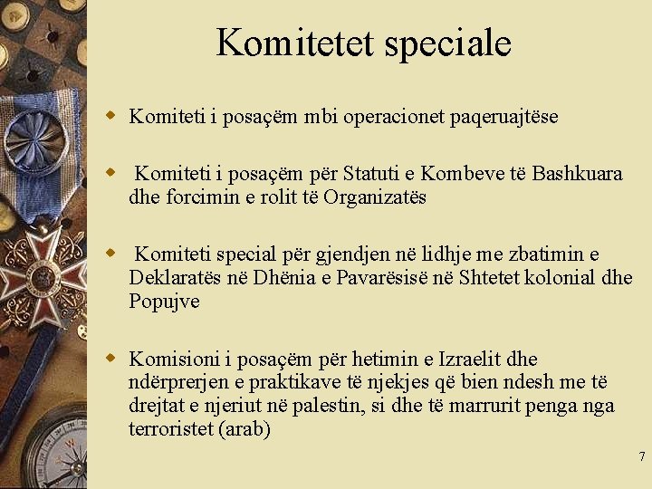 Komitetet speciale w Komiteti i posaçëm mbi operacionet paqeruajtëse w Komiteti i posaçëm për