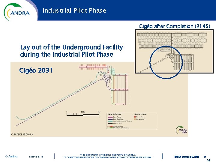 Industrial Pilot Phase Cigéo after Completion (2145) Lay out of the Underground Facility during