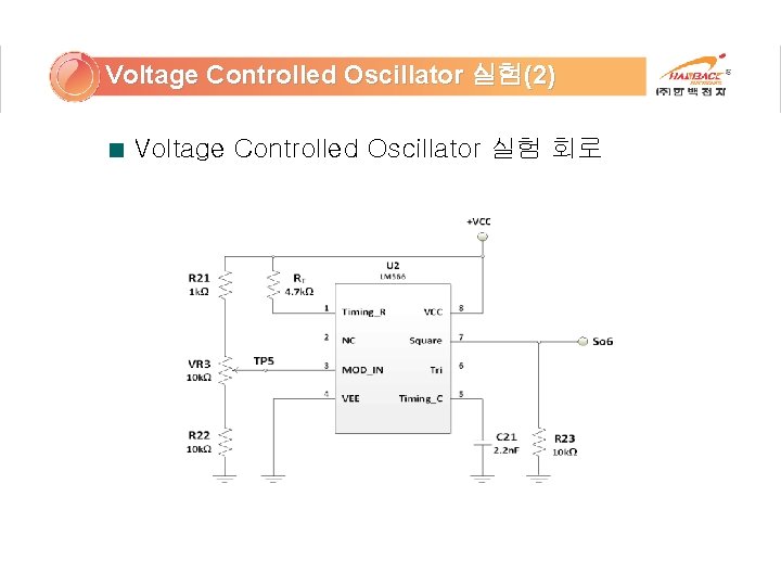 Voltage Controlled Oscillator 실험(2) Voltage Controlled Oscillator 실험 회로 