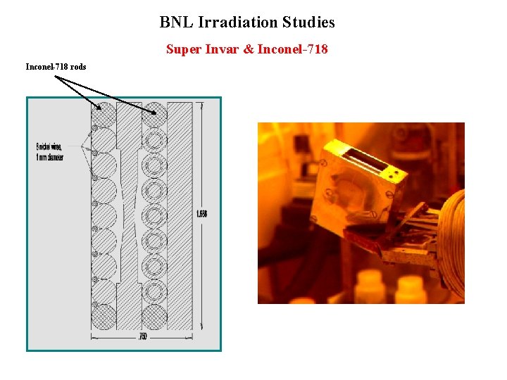 BNL Irradiation Studies Super Invar & Inconel-718 rods 