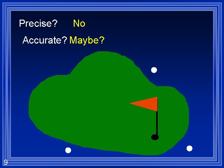 Precise? No Accurate? Maybe? 9 