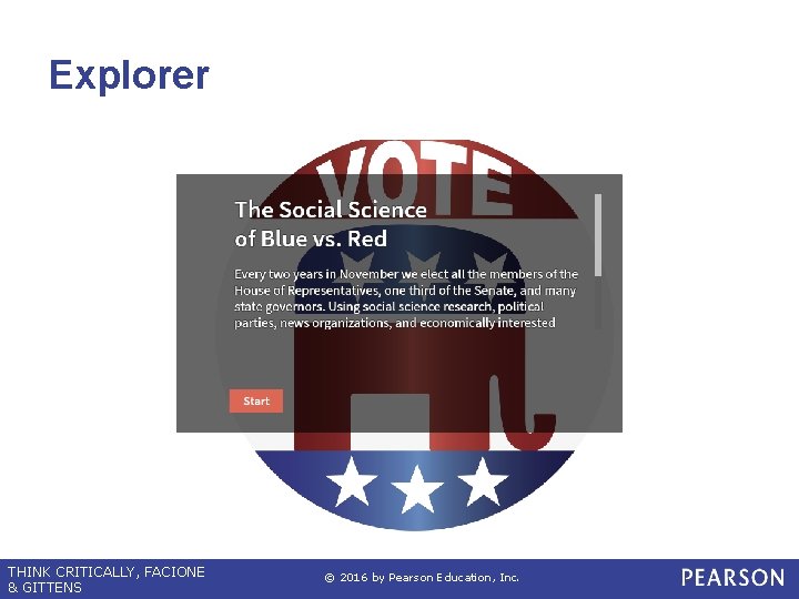 Explorer THINK CRITICALLY, FACIONE & GITTENS © 2016 by Pearson Education, Inc. Explorer THINK CRITICALLY, FACIONE & GITTENS © 2016 by Pearson Education, Inc.