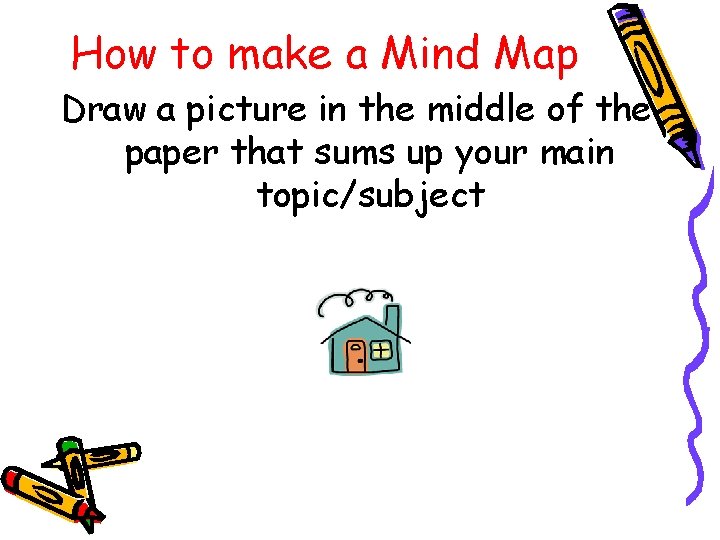 How to make a Mind Map Draw a picture in the middle of the