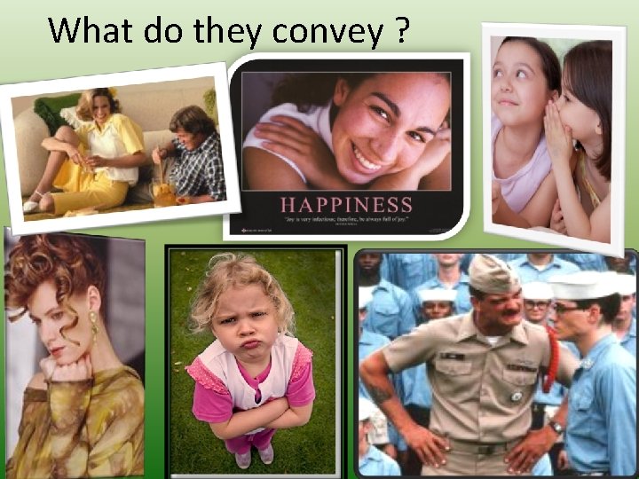 What do they convey ? 