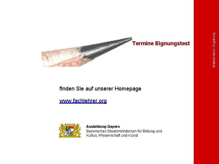 finden Sie auf unserer Homepage www. fachlehrer. org Ausbildung Bayern Bayerisches Staatsministerium für Bildung