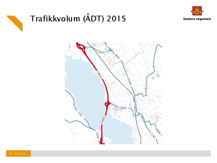 Trafikkvolum (ÅDT) 2015 17. 12. 2021 