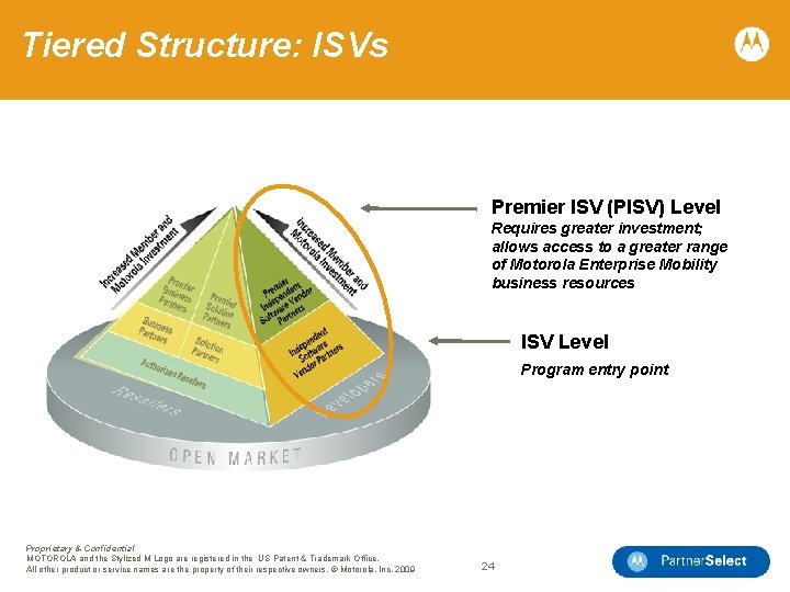 Tiered Structure: ISVs Premier ISV (PISV) Level Requires greater investment; allows access to a