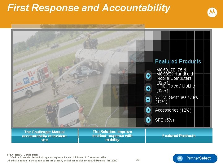 First Response and Accountability Featured Products + MC 50, 75 & MC 909 X