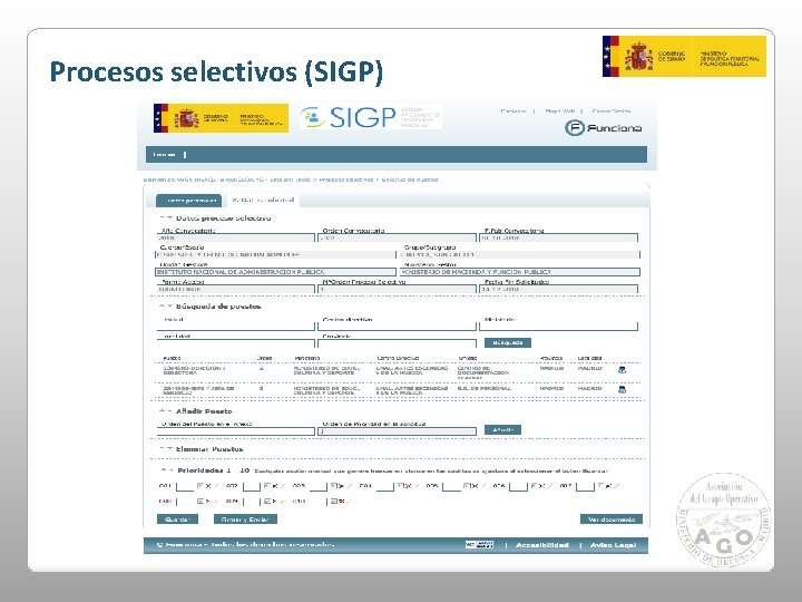 Procesos selectivos (SIGP) 