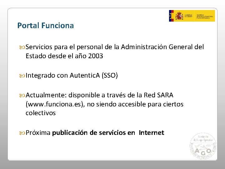 Portal Funciona Servicios para el personal de la Administración General del Estado desde el