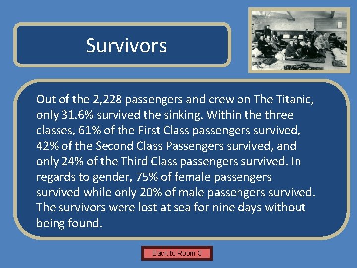 Name of Museum Survivors Out of the 2, 228 passengers and crew on The