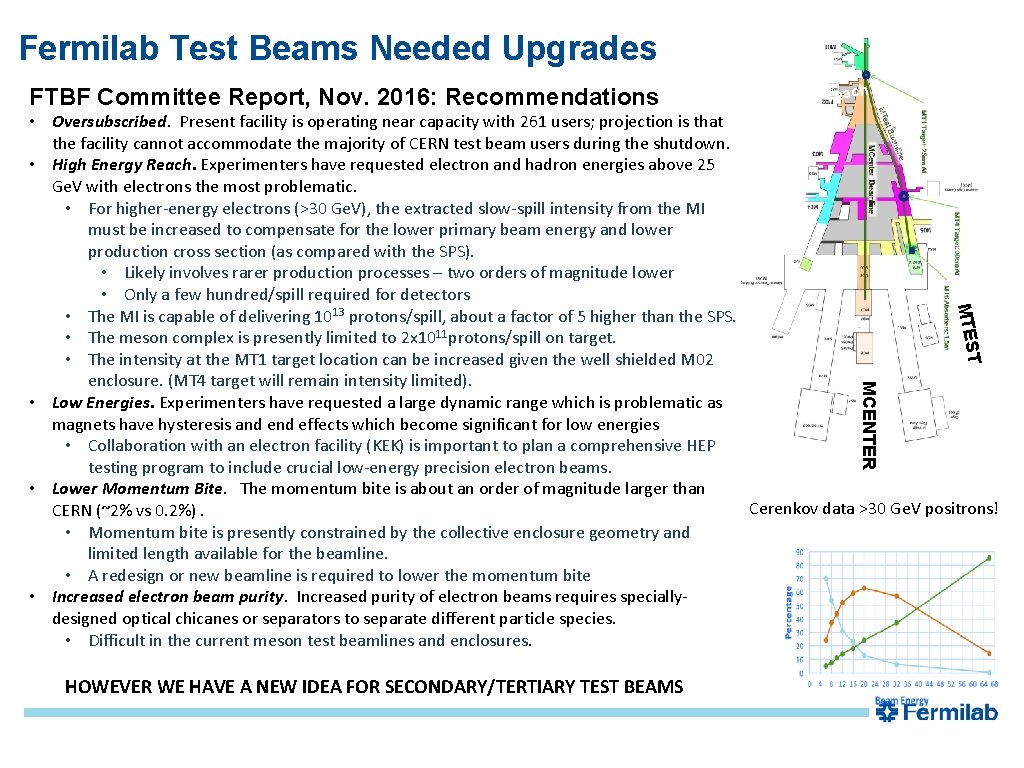 Fermilab Test Beams Needed Upgrades FTBF Committee Report, Nov. 2016: Recommendations Out reach T