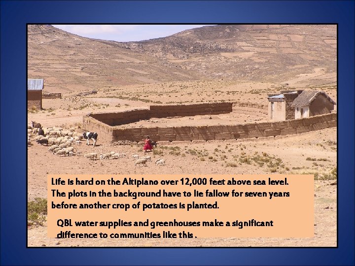 Life is hard on the Altiplano over 12, 000 feet above sea level. The