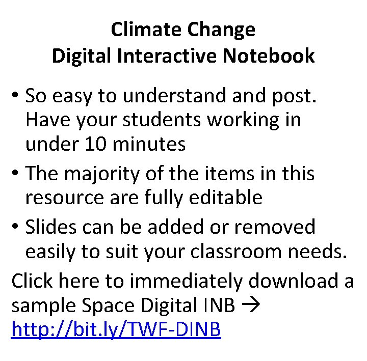 Climate Change Digital Interactive Notebook • So easy to understand post. Have your students