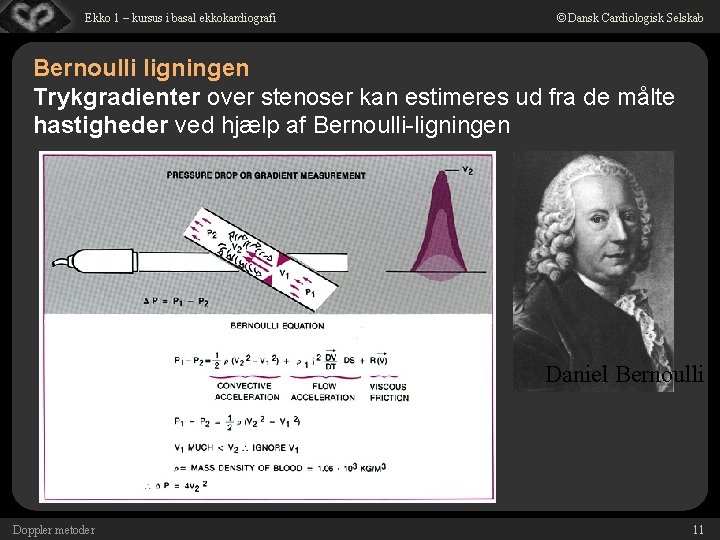 Ekko 1 – kursus i basal ekkokardiografi © Dansk Cardiologisk Selskab Bernoulli ligningen Trykgradienter