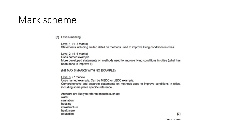 Mark scheme 