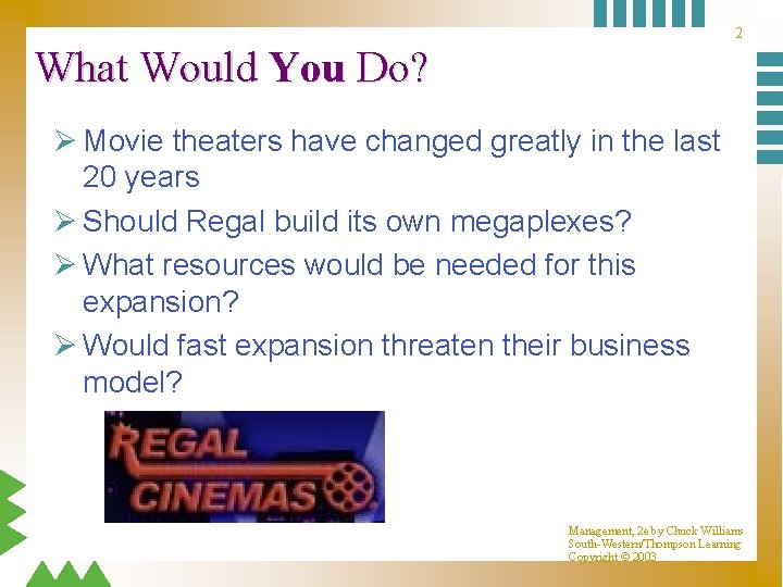 2 What Would You Do? Ø Movie theaters have changed greatly in the last 2 What Would You Do? Ø Movie theaters have changed greatly in the last