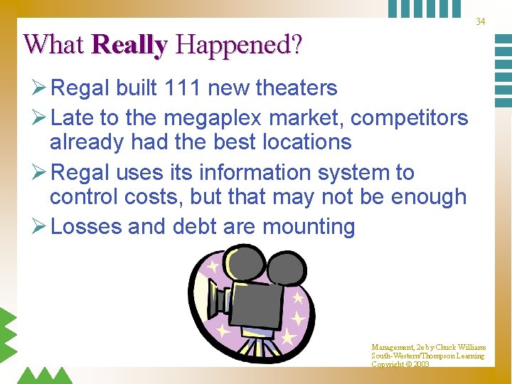 34 What Really Happened? Ø Regal built 111 new theaters Ø Late to the 34 What Really Happened? Ø Regal built 111 new theaters Ø Late to the
