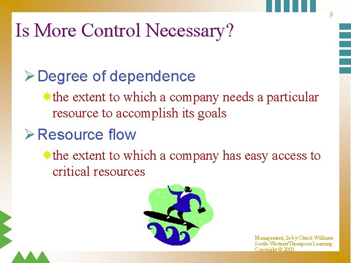 9 Is More Control Necessary? Ø Degree of dependence the extent to which a 9 Is More Control Necessary? Ø Degree of dependence the extent to which a