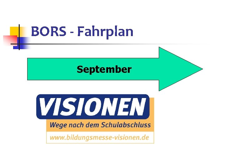 BORS - Fahrplan September 