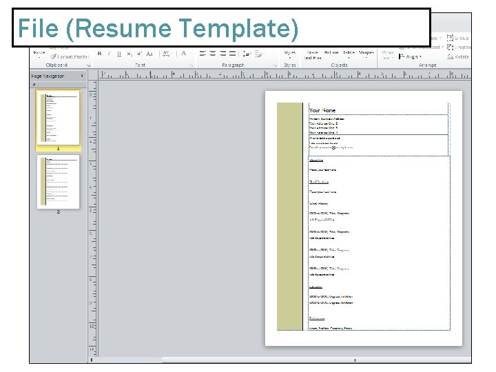 File (Resume Template) 