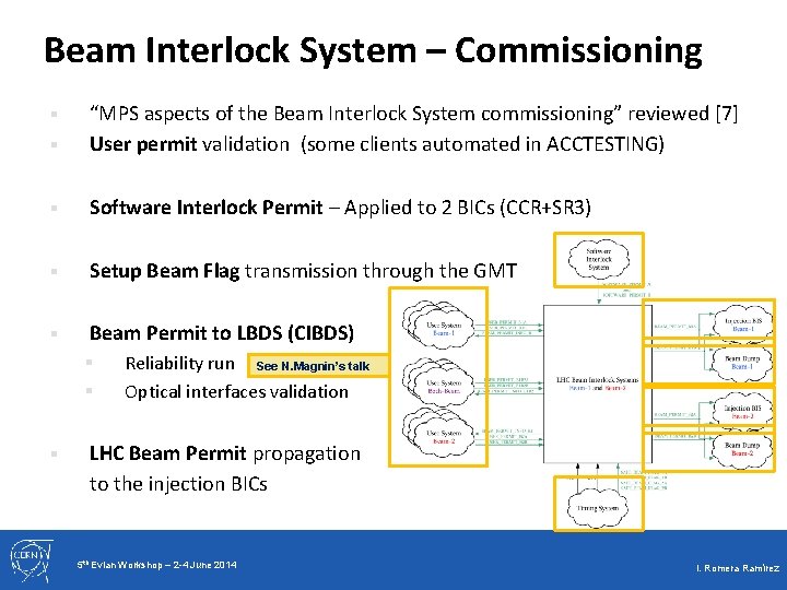 Beam Interlock System – Commissioning § “MPS aspects of the Beam Interlock System commissioning”