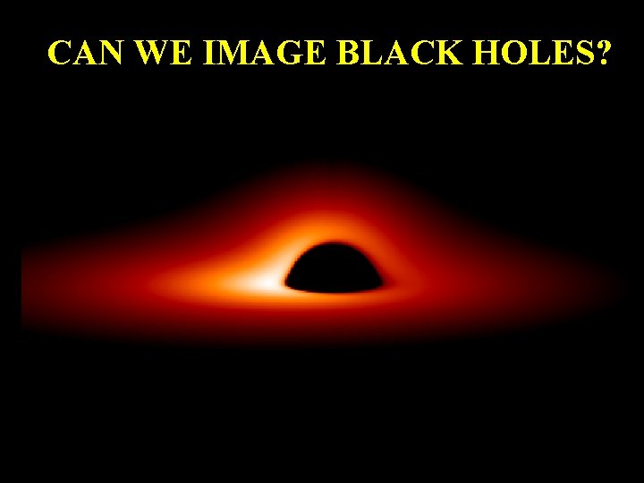 CAN WE IMAGE BLACK HOLES? 