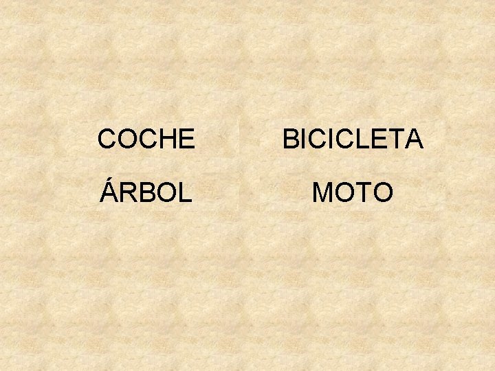 COCHE BICICLETA ÁRBOL MOTO 