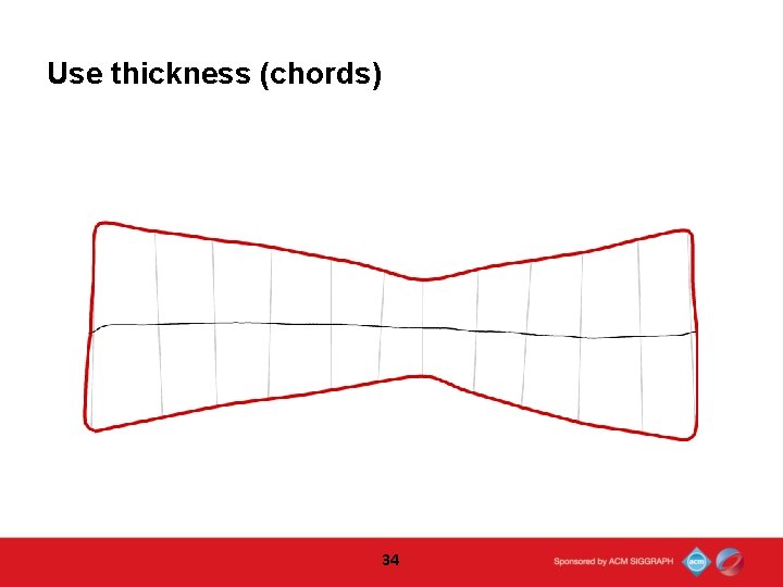 Use thickness (chords) 34  Use thickness (chords) 34