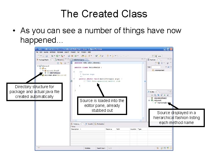 The Created Class • As you can see a number of things have now