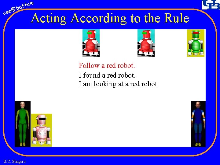 fa buf @ cse lo Acting According to the Rule Follow a red robot.