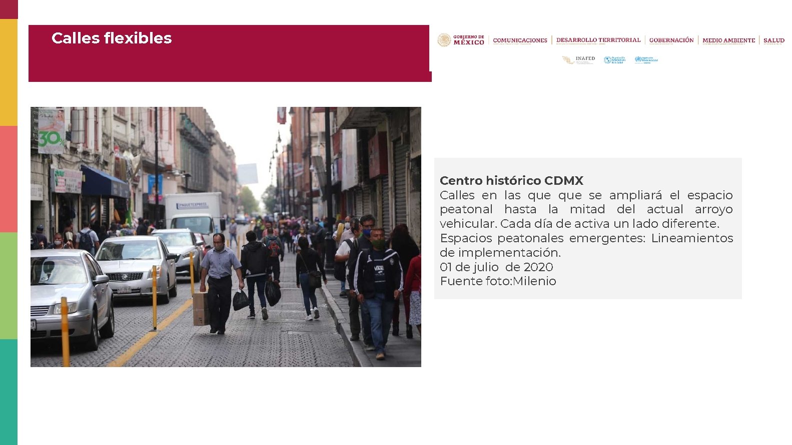 Calles flexibles Centro histórico CDMX Calles en las que se ampliará el espacio peatonal