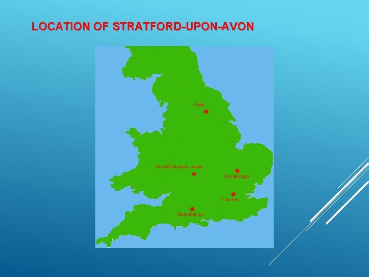 LOCATION OF STRATFORD-UPON-AVON 