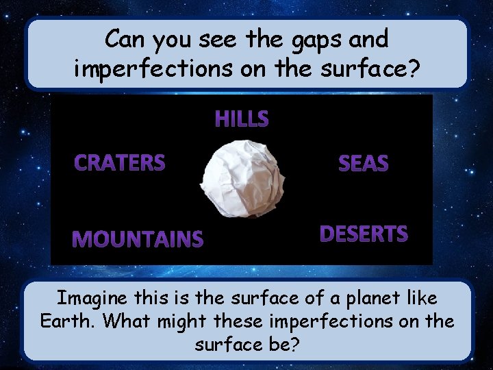 Can you see the gaps and imperfections on the surface? Imagine this is the
