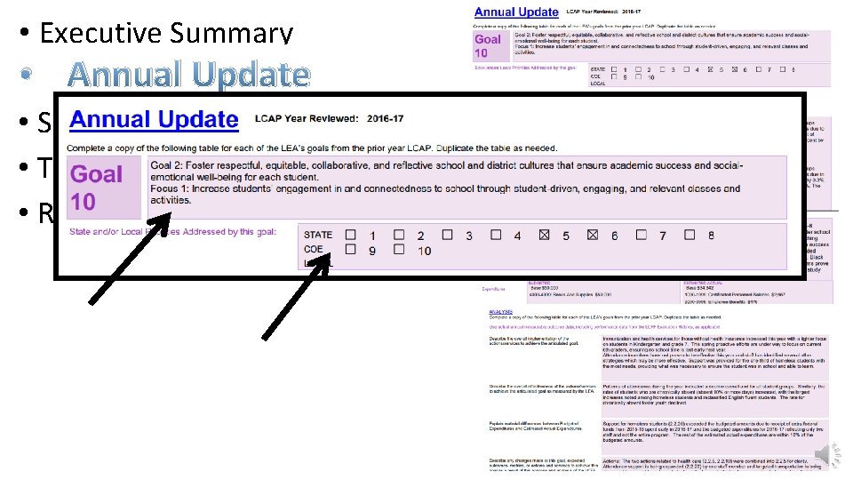  • Executive Summary • Annual Update • Stakeholder Engagement • Three-year plan •