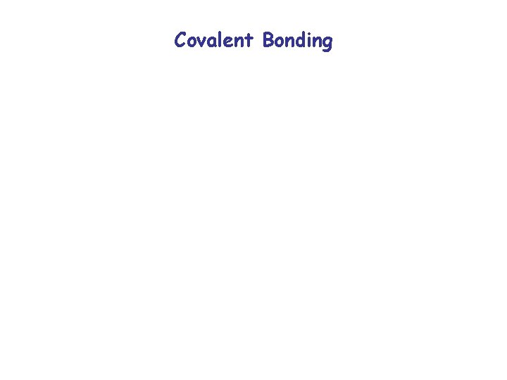 Covalent Bonding 
