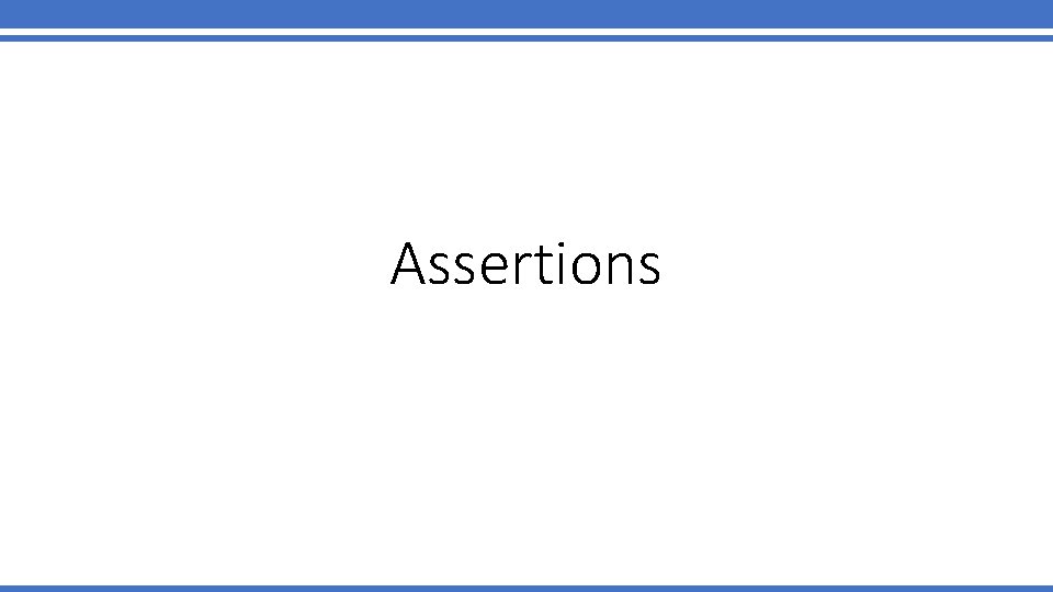 Assertions 